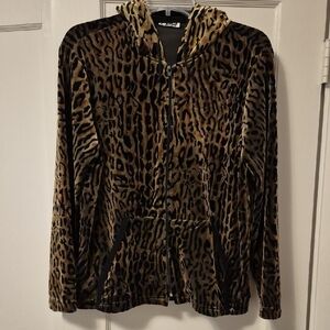 Clio Animal Print Zip-Up Jacket